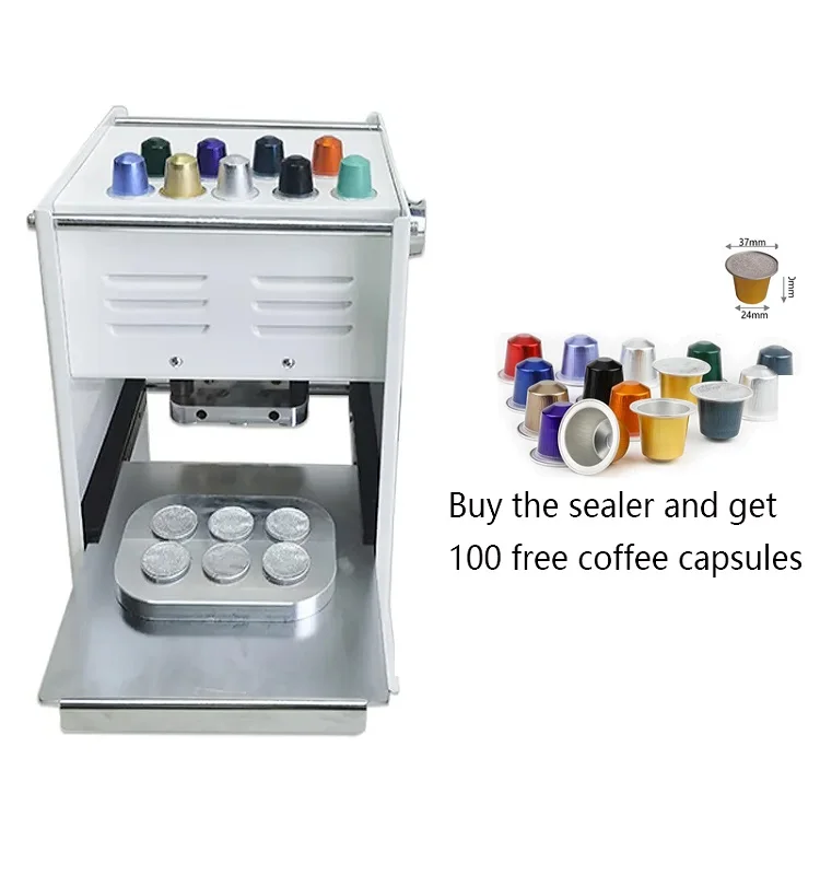 Manual 6 Cavity K Cup Sealing Machine - Nespresso Capsule Heat Sealer