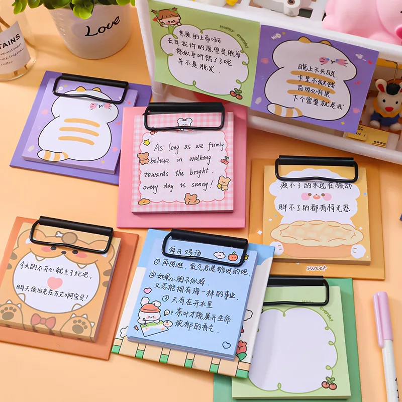 30 Sheets Cute Kawaii Memo Pad Notepad Cute Cartoon Animal Sticky Notes Pads School Office