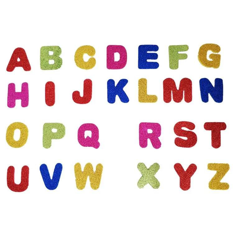 wholesale glitter alphabet stickers eva foam