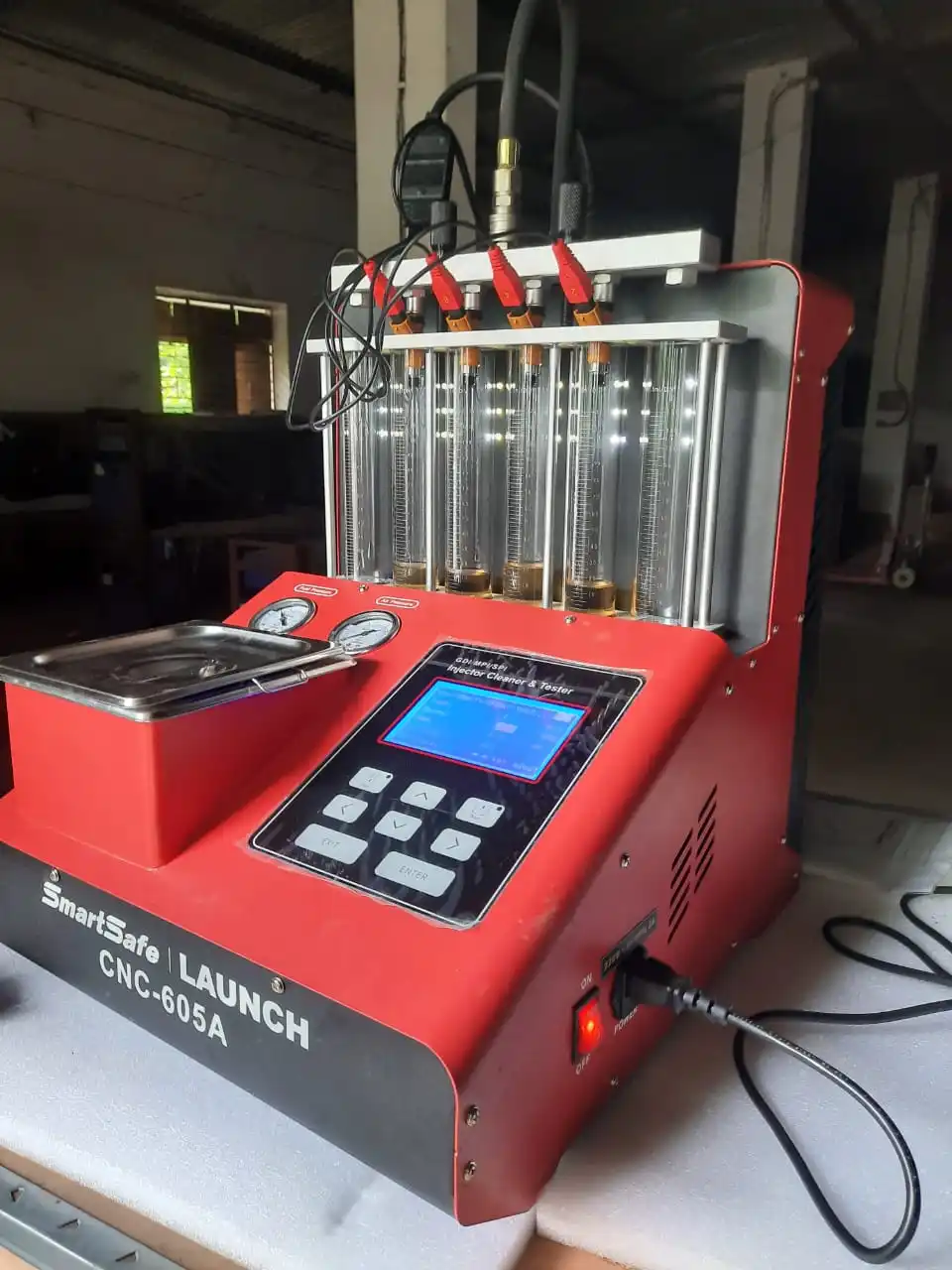 Vehicle Tools Launch CNC 605A Fuel Injector Cleaning Machine for GDI 6 Cylinder Injector Cleaner and Tester