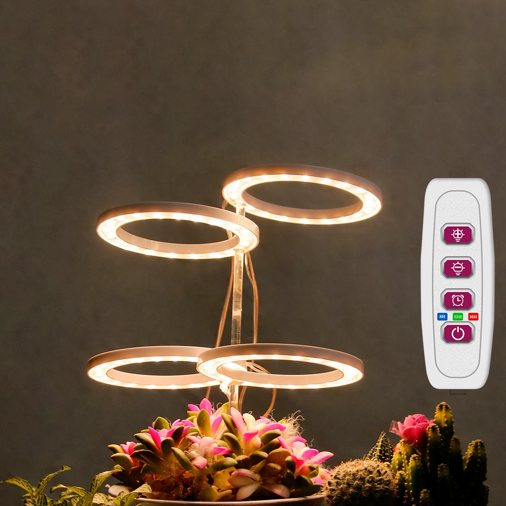 Ringfrmige Pflanzenlampe DC5V USB LED Sukkulenten-Wachstumslicht-Set  Sonnenlicht-Lampen-Kit fr Zimmerpflanzen und Blumen im Innenbereich