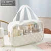Transparent checkered white medium size