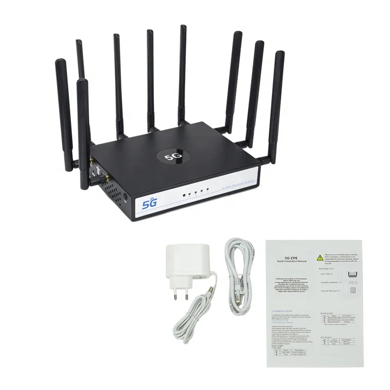 LSUN MF5200 Router Wifi6 Openwrt 5G Indoor CPE 5G Sim Card Wireless WiFi Gateway Qualcom Chipset