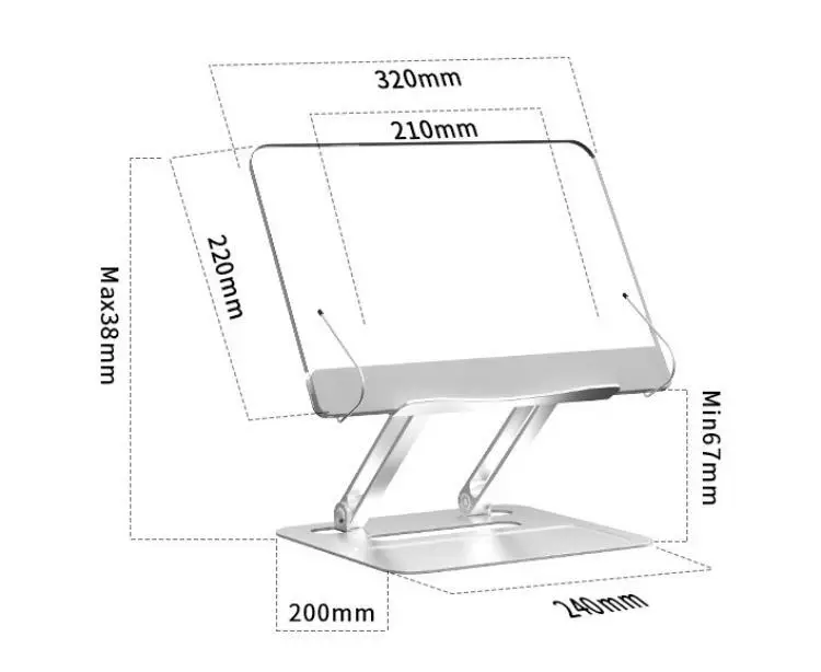 Acrylic Multifunctional Lifting Folding Desktop Student Learning