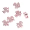 Perles trèfle en céramique - rose clair