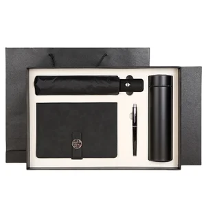 A2805 Custom Stationery Business & Office Gift Set with Pen  Notebook Umbrella Includes Thermostat Cup Journal Notebook Set