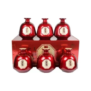 A 500ml*6 Small Jars Genuine Shaoxing Daughter Red Yellow Wine 42% ABV 9999 Days Shelf Life in Full Case