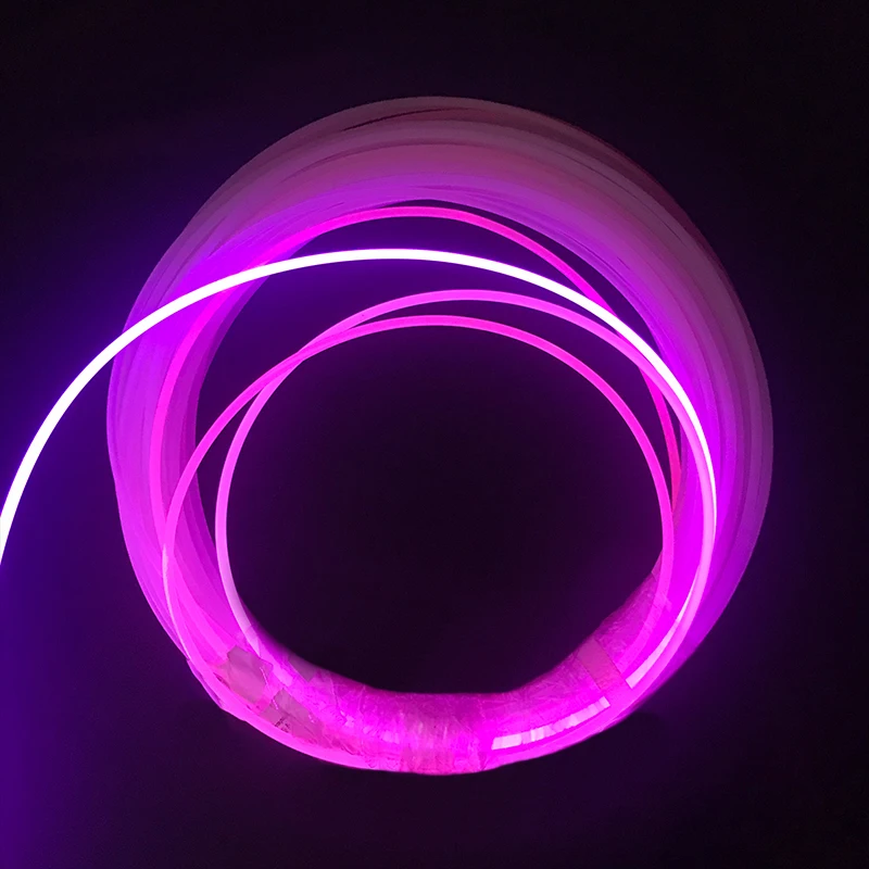 
Decorative 2m 3m 4m 6m 10m 14mm Solide plastic side glow fiber optic lighting 
