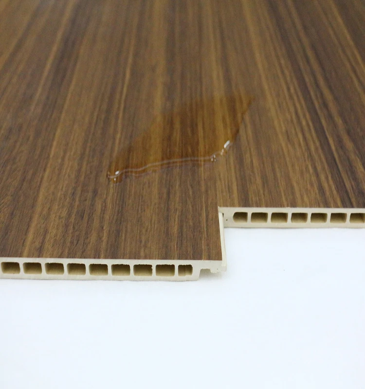 Wpc Ceiling Wall Panel Fast Installation Bamboo Wood Fiber Integrated Interior Pvc Modern Strip Waterproof Wallpaper 300mm