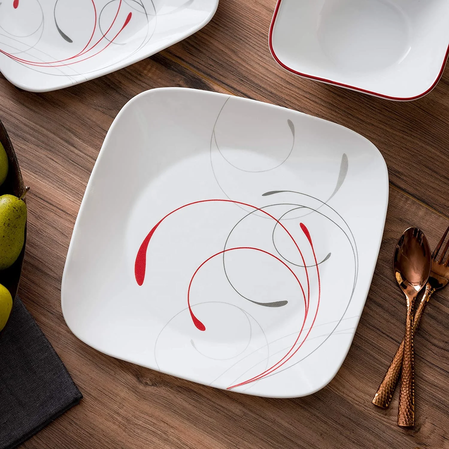 Bestwares Factory Customized Nordic Style USA Melamine Tableware Set Plate Bowl Home Kitchen Useful Plastic  Tableware Sets