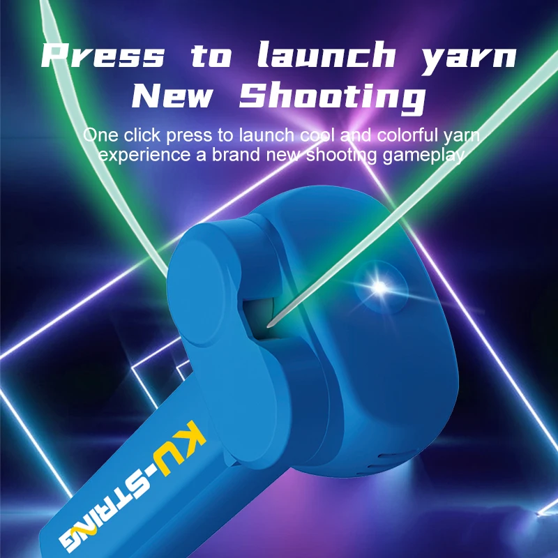 Glow in the Dark Rope Launcher Toy Rope Launcher Blacklight String Shooter With Quick-zip Rope & Loop Launcher