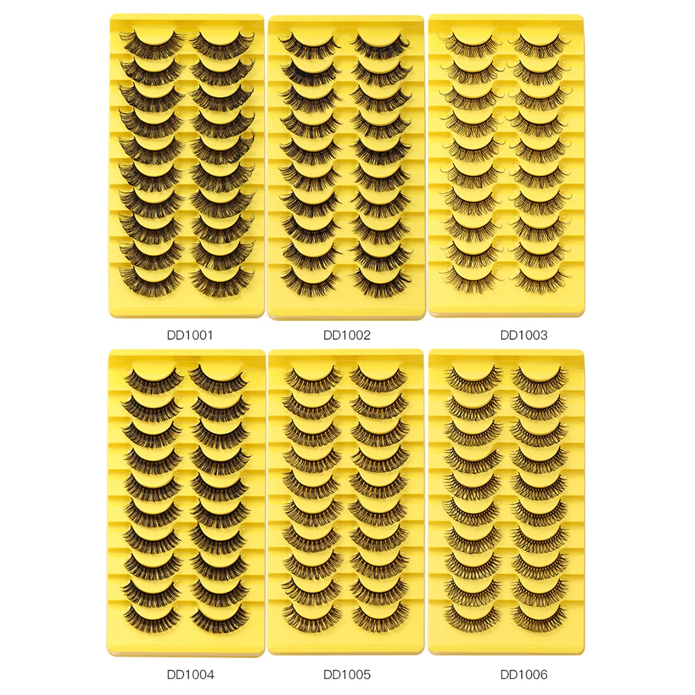 8mm Full Strip Handmade Crisscross Style 3D Faux Mink Eyelashes Thick ...