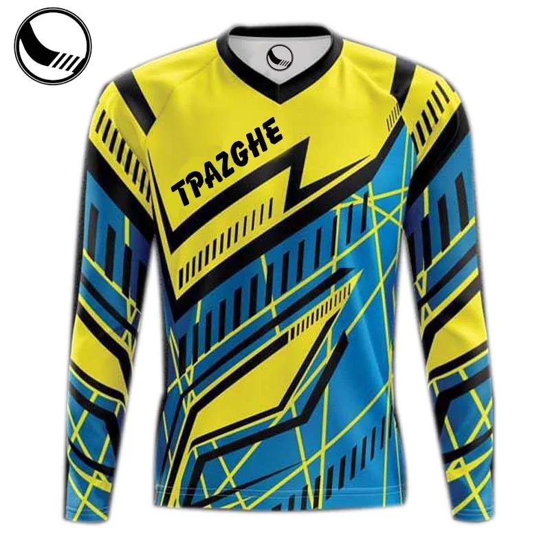 Team Sport Custom Design Long Sleeve Sublimation Motorcycle Shirt