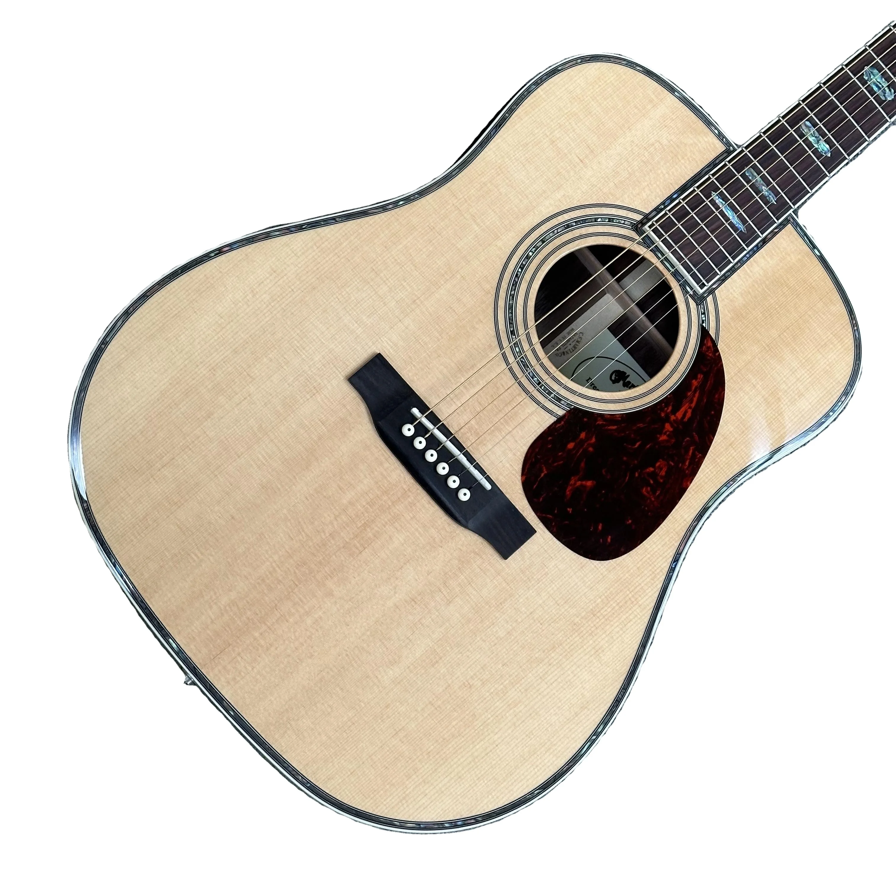 D45 M-Brand Wholesale 41-Inch Handmade Acoustic Guitar Glossy Finish 6 Steel Strings Maple Neck Custom Logo NO EQ