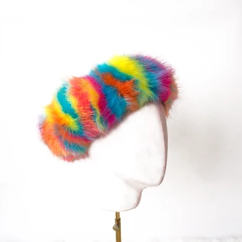 Winter hotsale keep warm hair accessories ladies faux fur high quality fluffy headband