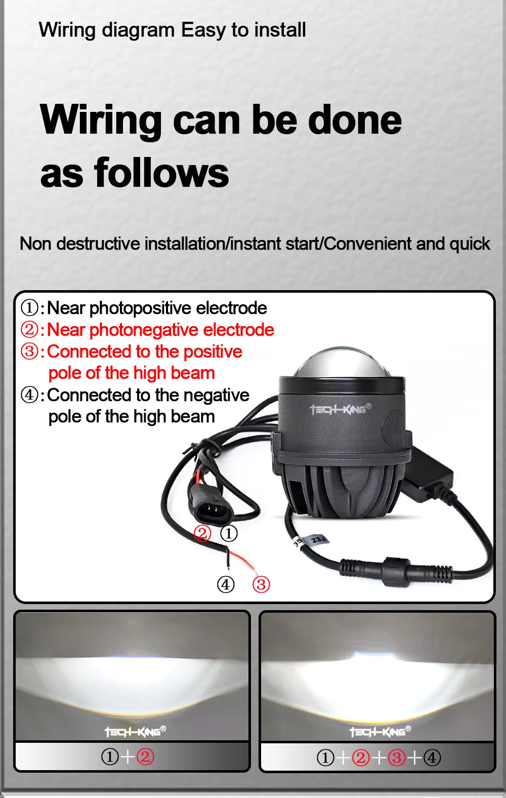 2.5 Inch Lens Led Fog Lamp 45W Led Headlight for Car H4 H7 H11 9005 9006 Led Headlight Bulb Led Projector Lamp 12V Universal