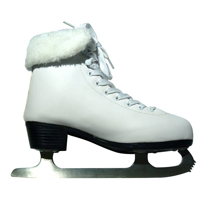 OEM High quality cold-resistant PVC Ice skate shoes Figure ice skates with artificial fur lining Figure skate