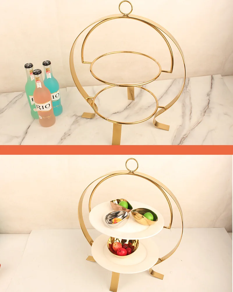British Luxury Afternoon Tea Dim Sum Rack Three-layer Fruit Tray Plate ...