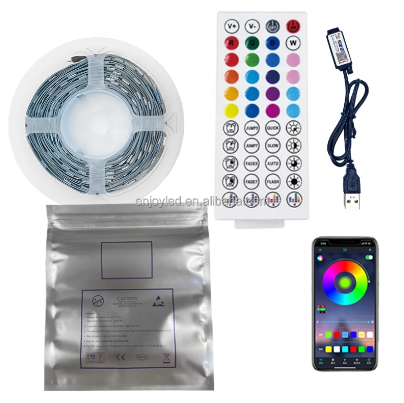 44key bluetooth APP USB Light strings for TV 5V 1m2m3m4m5m10m15m20m30m40m