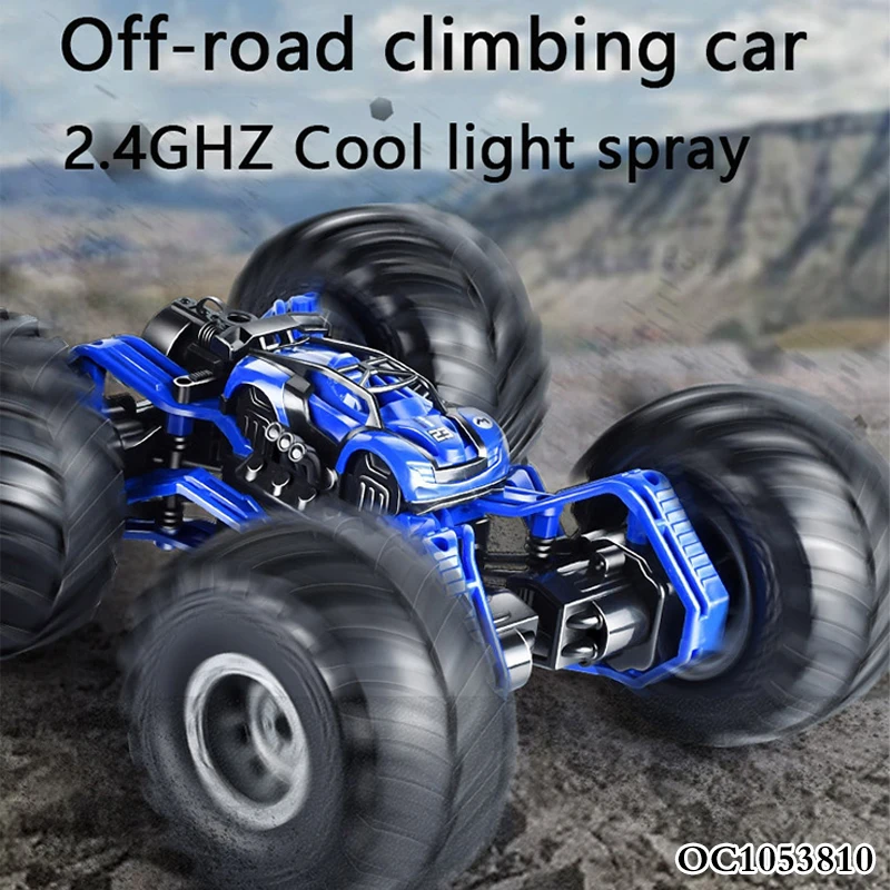 Remote Control Mist Spray Double Sided Rc Tipping Stunt Twister Car Toy Kids