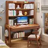 Escritorio y Silla de Madera Maciza Color Nogal