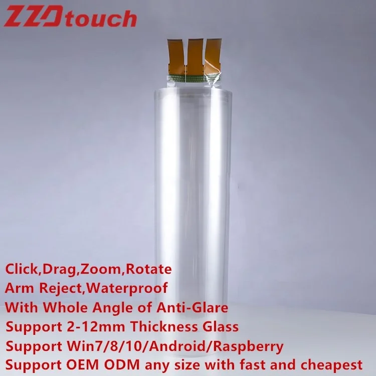Zzdtouch 50 дюймов сенсорный экран фольги 20 точек касания голографические прозрачные usb