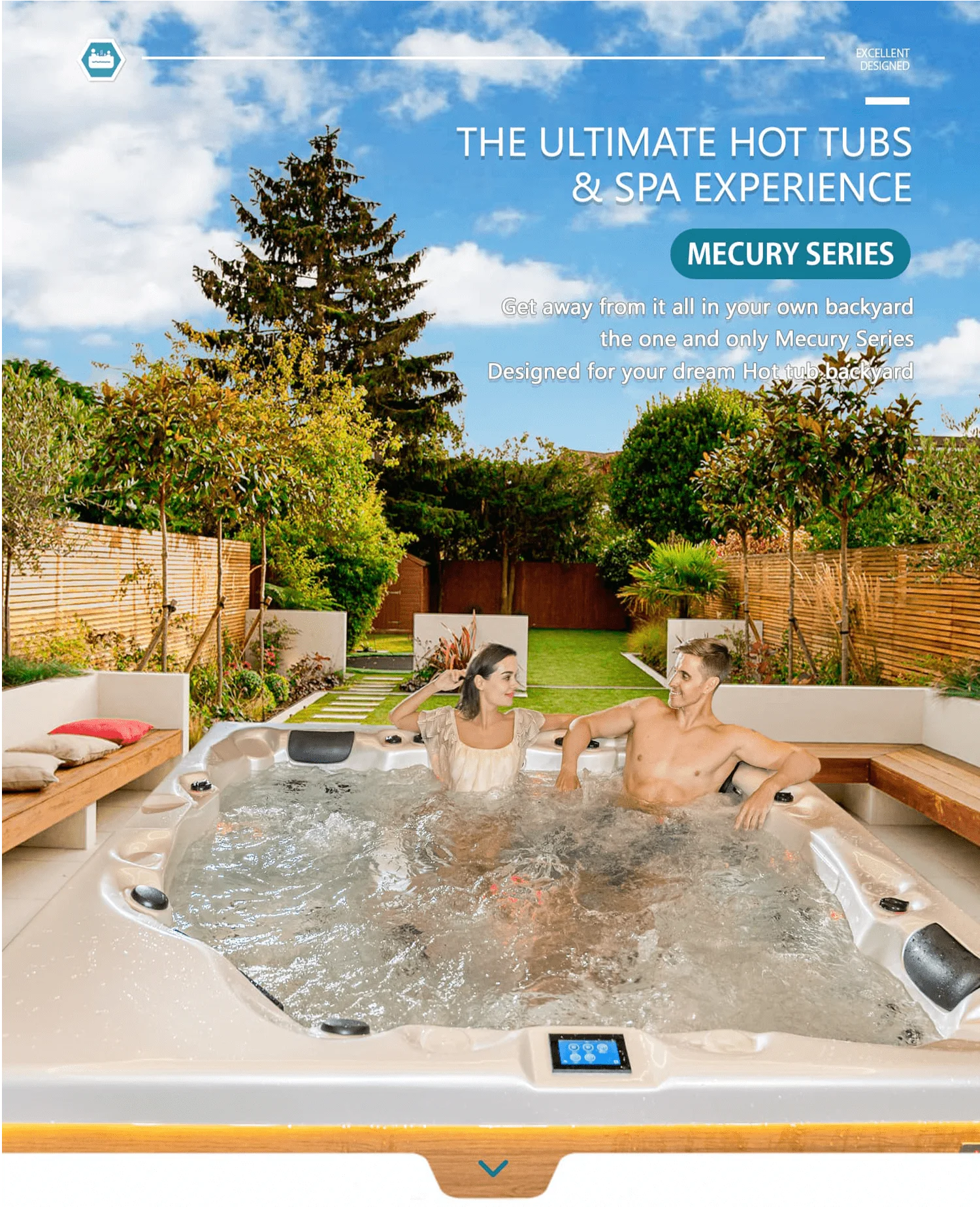 Luxury Hot Tub Outdoor 5 Person Whirlpool Hot Tub Party Spas And Hot ...