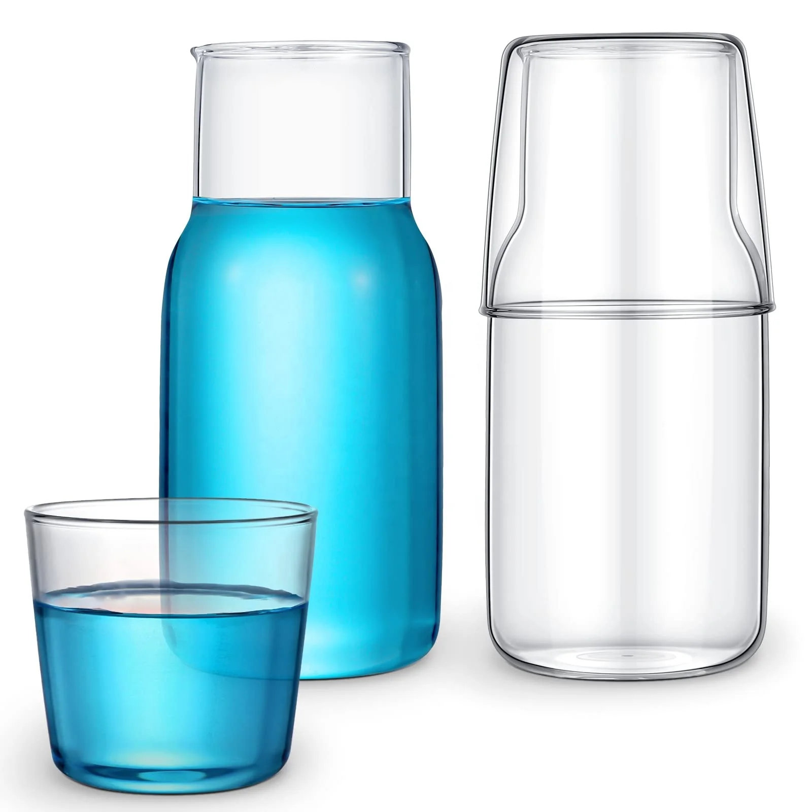 Bedside Water Carafe And Glass Set, Water Carafe With Glass Cup For  Nightstand, Bedside Night Carafe For A Handy Midnight Drink, Glass  Mouthwash