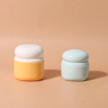 Cute Wholesale 50g Cosmetics Plastic Skincare Face Cream Container Empty Hand Cream Jar With Unique Lids