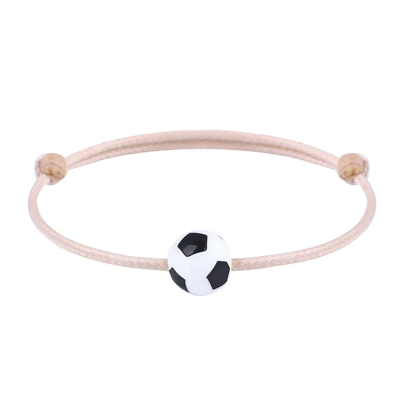 sports ball charm adjustable bracelet string