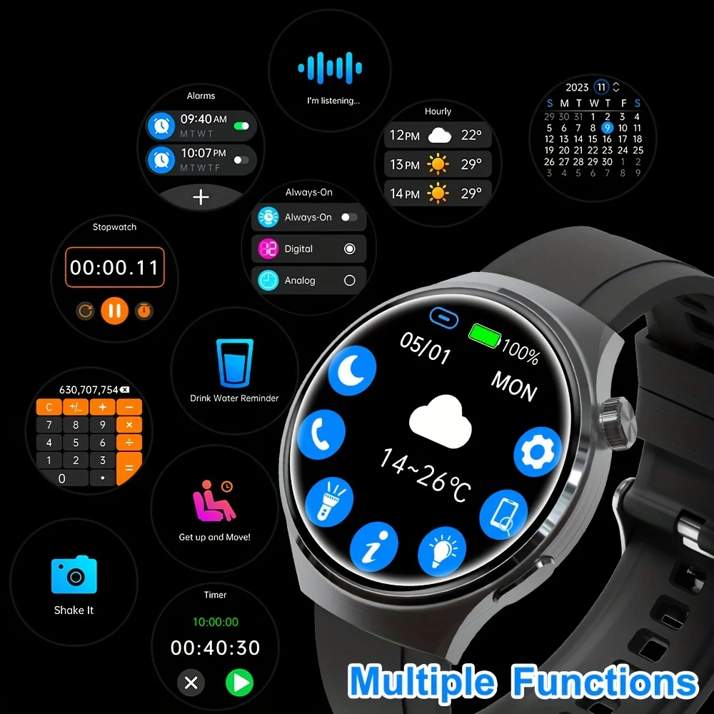 Floveme Smartwatch Floveme Watch Watch Ultra Smart Watch Men HD