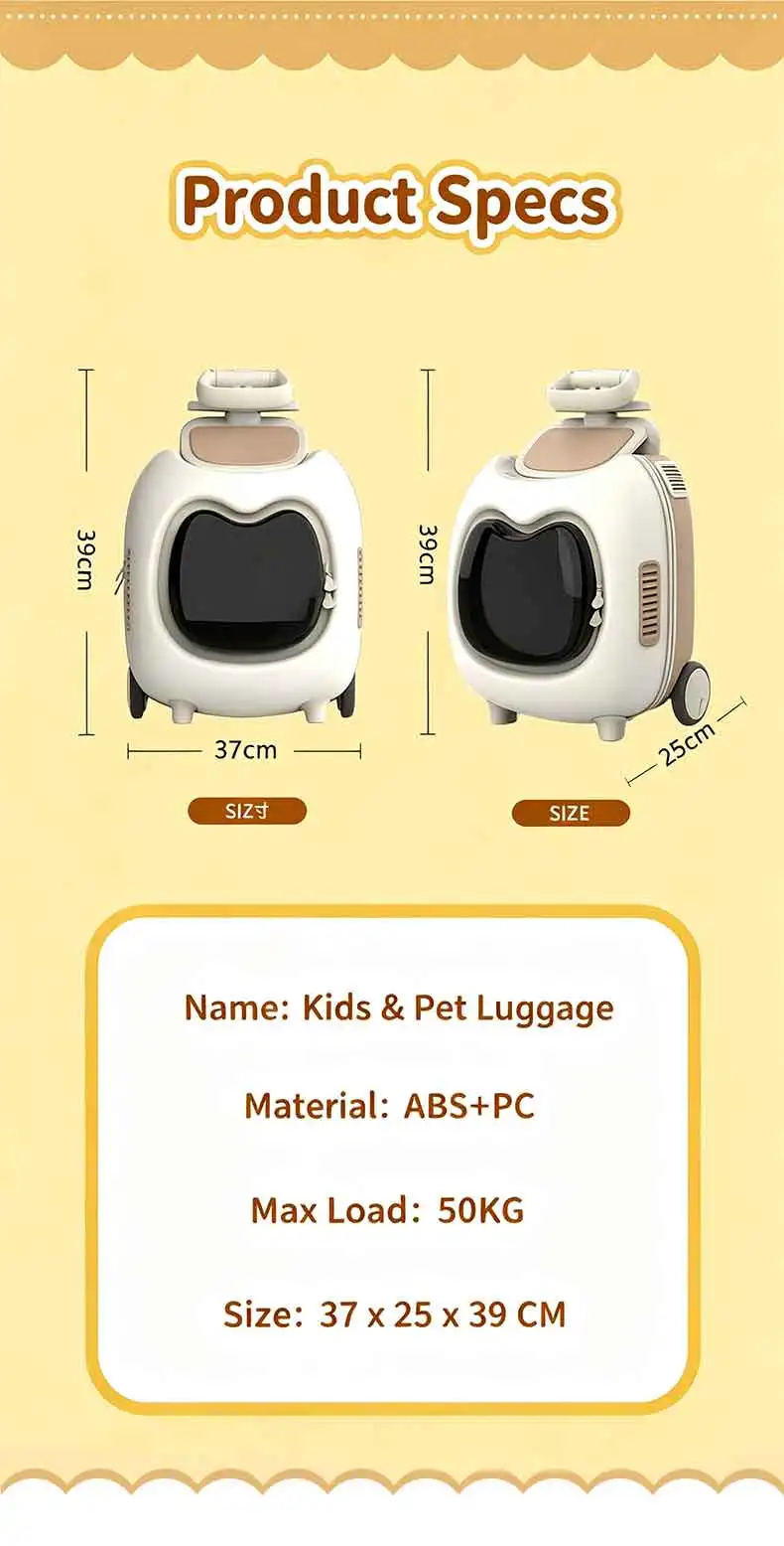 product new pet stroller suitcase rideable design portable outdoor travel cart for small cats dogs pet carrier trolley-9