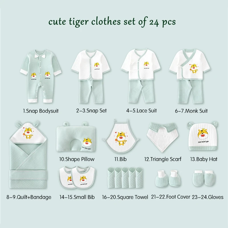 15/22/24/25 Pieces Infants Clothing Set Newborn Clothes Suit Baby Girls