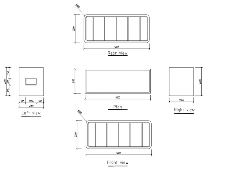 20ft 40ft Prefab Modular Houses Tiny Homes Cabin Office Portable Home 