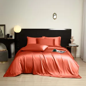 CHENHONG Luxury Woven Bamboo 300tc All-Season Fitted Bed Sheet Set Duvet Cover Pillowcase Four-piece Kit Customizable