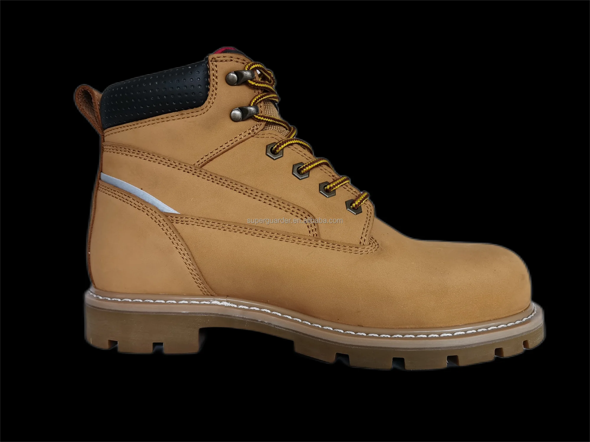 6 Inch Lace Up Nubuck Safety Shoes Steel Toe Good Year Welted Work