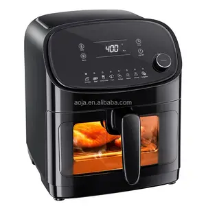 AOJA 2026 Best Selling Electricity-saving air Fryers 6.5l 7L 8L 9L10L  Non-stick Turn Remind Metal Cavity Stainless Steel