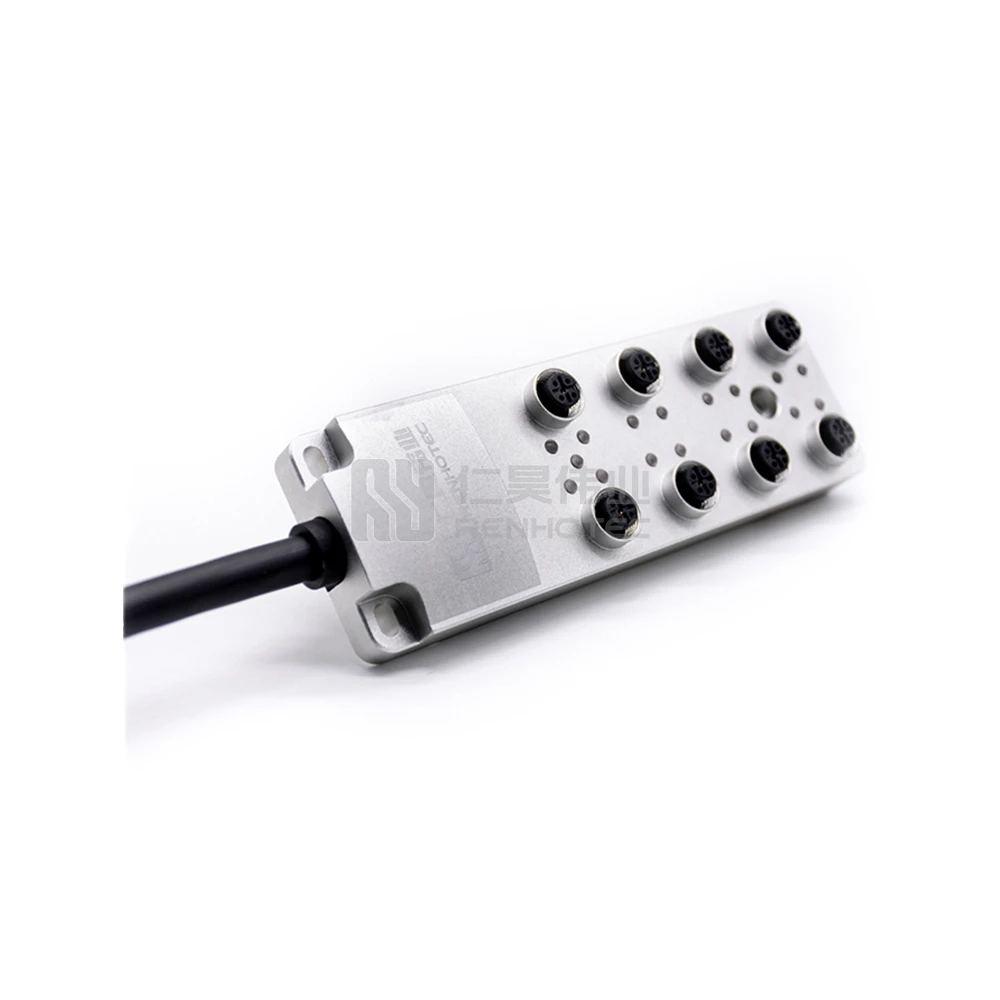 Electrical Passive BOX M12 Distribution Distributor Connector 5Pin 8 Way Junction Function Adapter
