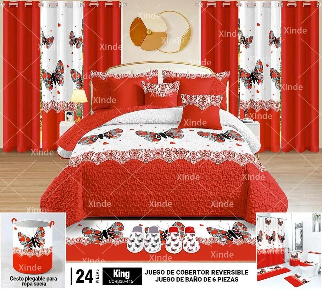Parure De Lit King Size 4 Pièces En Coton Jacquard Floria - Blanc éclatant, 500 Fils, Certifié Sans Produits Chimiques