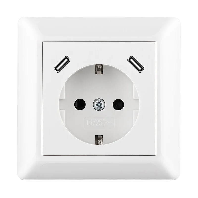 REV Presa A Parete Con Contatto Di Protezione, 1 Modulo, Colore Bianco Crema, IP20, 16A 230V