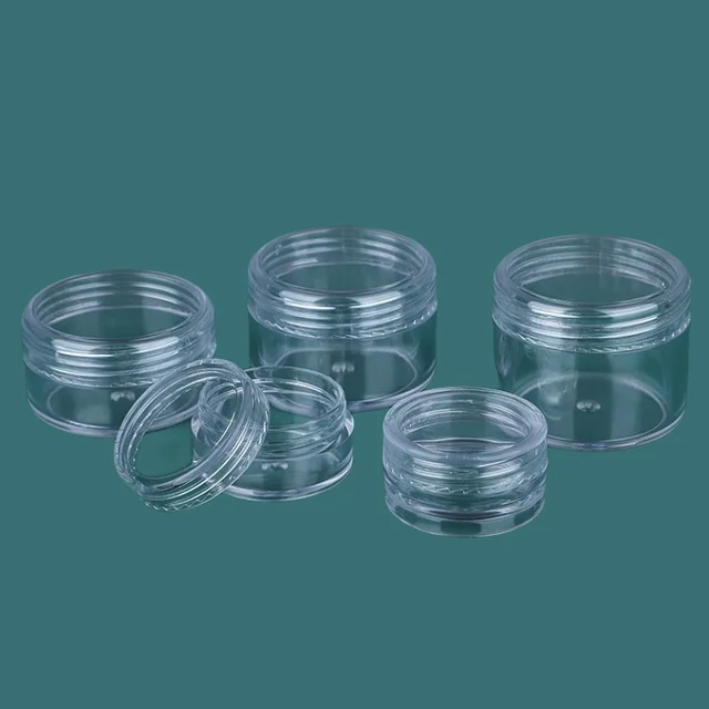 30g plastic round transparent facial cream jar, 1OZ cosmetic container