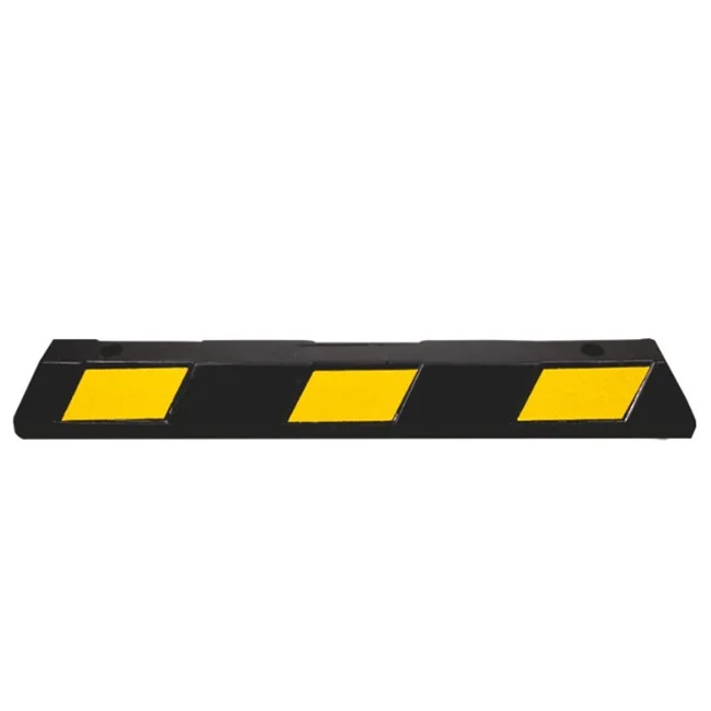 550 мм/1650 мм сверхпрочный гибкий светоотражающий автомобильный резиновый панцирный блок с желтой и черной полосой для стояночных колес