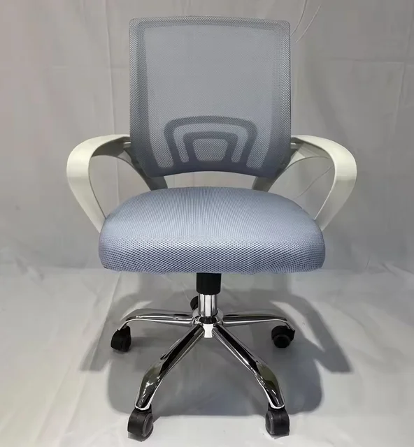 Black high back modern rotary grid office chair with metal base for staff in the office with cheap price