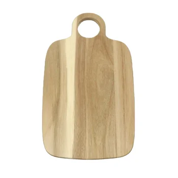 BSCI FSC Custom Acacia Wood Cutting Board With Handle Natural Wooden Rectangle Chopping Cheese Board