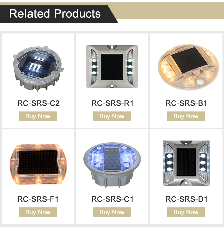 Ruichen 360 degree traffic solar road stud led flashing light manufacturer price