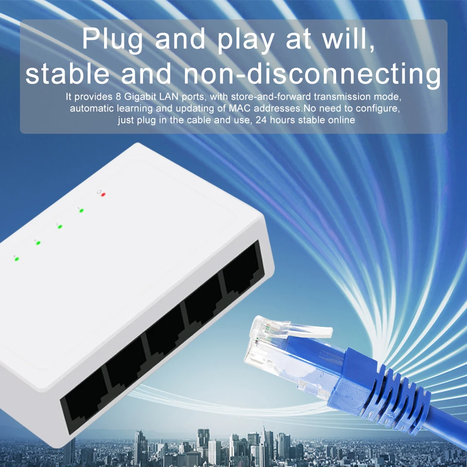High Quality KuWFi New Switch Network 24V Power 100m Transmission Distance 5port 100Mbps Desktop Network Switch