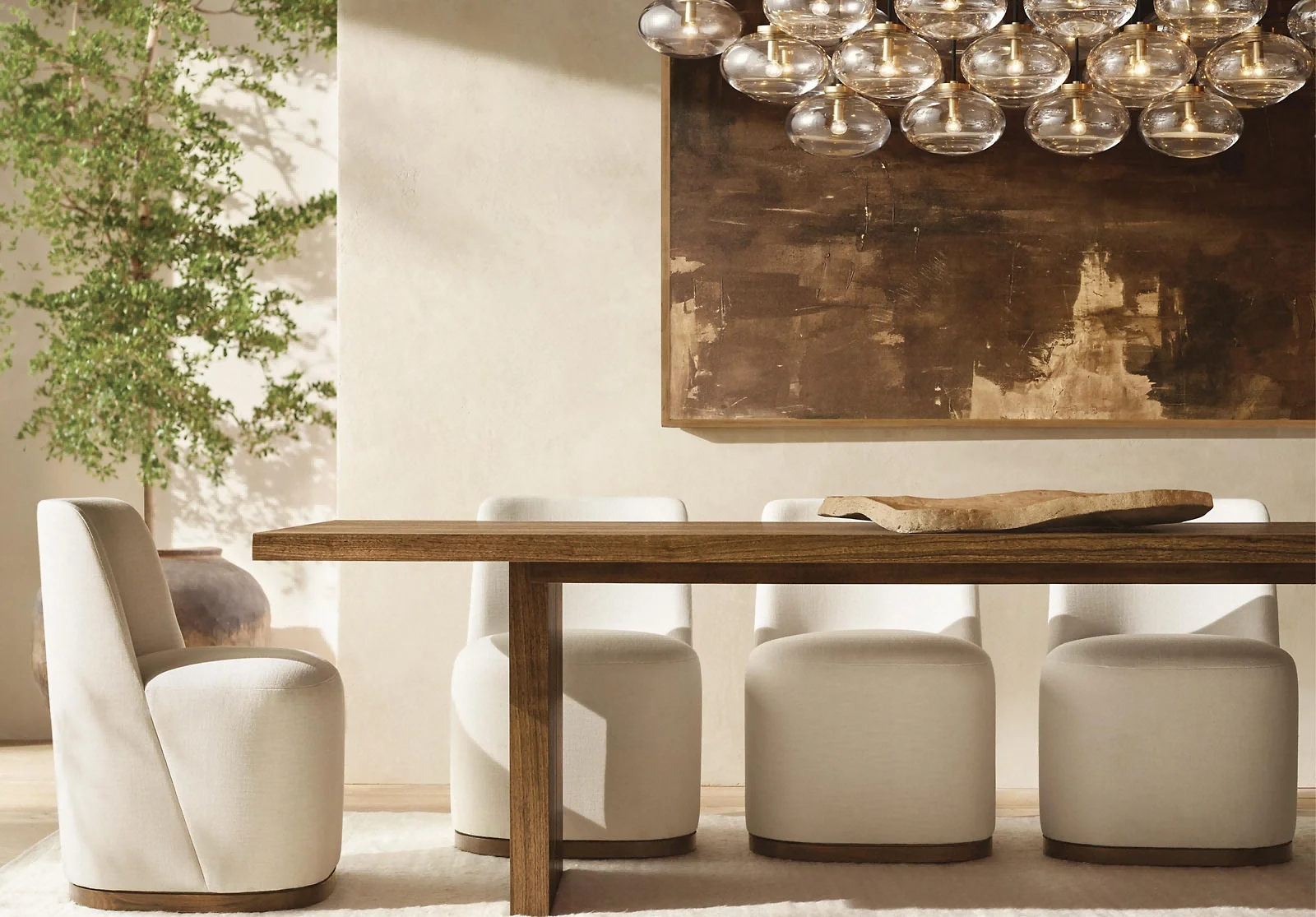 Modern Nordic Minimalism Style Indoor Furniture Set for 6 Person Solid ...