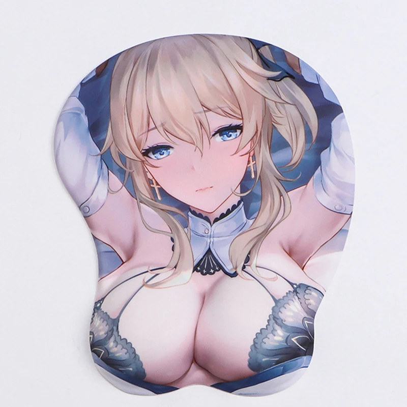 Wholesale Custom Print Creative Durable Silicon Gel 3D Corgi Big Ass Sexy Breast Wrist Rest  Mous Mouse Pad With Soft Silicon