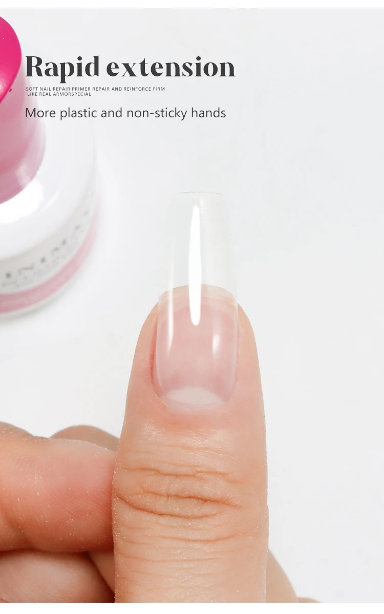 15ml 6-in-1 Function Nail Glue Soak-Off UV/LED Cured Nail Polish Top Model Gel Crystal Clear Color Transparent Moisturizing manufacture