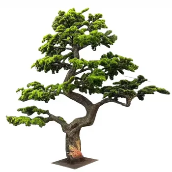 Customized Size Tall Artificial Outdoor Trees Bonsai Pine Tree Artificial Pine Tree for Garden Landscaping